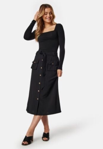BUBBLEROOM Shaima Cargo Skirt Black 46 – 7333340266748