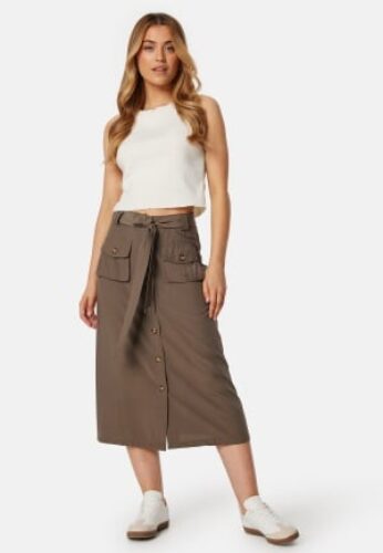 BUBBLEROOM Shaima Cargo Skirt Khaki beige 46 – 7333340266670