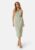 BUBBLEROOM Sleeveless Wrap Dress Dusty green L – 7333340297407