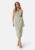 BUBBLEROOM Sleeveless Wrap Dress Dusty green XL – 7333340297414