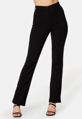 BUBBLEROOM Soft Flared Suit Trousers Black XS – 7333340264294