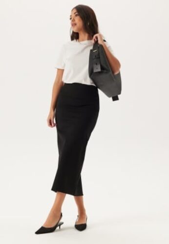BUBBLEROOM Soft Midi Skirt Black XL – 7333340322406