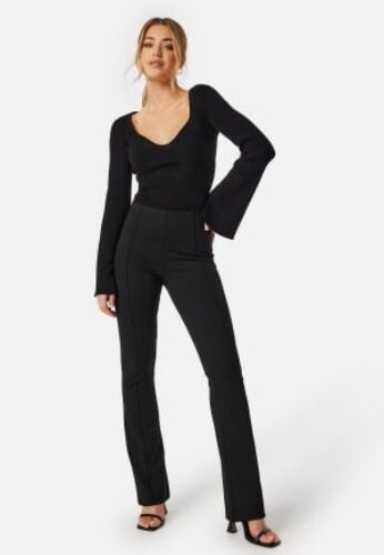 BUBBLEROOM Soft Suit Flared Trousers Black M – 7333340311981