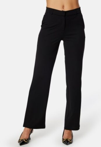 BUBBLEROOM Soft Suit Straight Trousers Petite Black S – 7333340268292