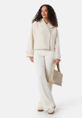 BUBBLEROOM Sophie Short Wool Blend Coat Light beige 44 – 7333340274408
