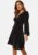BUBBLEROOM Sparkling Puff Sleeve Dress Black/Gold XS – 7333340222225