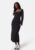 BUBBLEROOM Square Neck Contrast Dress Black/White M – 7333340324707