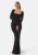 BUBBLEROOM Square Neck L/S Maxi Dress Black XL – 7333340325407