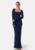 BUBBLEROOM Square Neck L/S Maxi Dress Navy S – 7333340325322