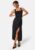BUBBLEROOM Square Neck Sleeveless Slit Dress Black XS – 7333340308752