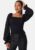 BUBBLEROOM Square Neck Smock Top Black 3XL – 7333340259542