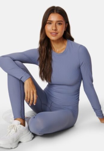 BUBBLEROOM Stefania Soft Rib Top Blue-grey XS – 7333340267738