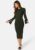 BUBBLEROOM Stella Knitted Viscose Dress Dark green L – 7333340250587