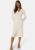 BUBBLEROOM Structure Button Midi Dress Offwhite XL – 7333340278338