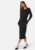 BUBBLEROOM Taylor rib dress Black L – 7333340157701