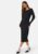 BUBBLEROOM Taylor rib dress Black S – 7333340157688