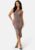 BUBBLEROOM Tenley midi dress Brown XL – 7333340190678