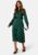 BUBBLEROOM Terilee Satin Wrap Dress Dark green 34 – 7333340248294