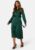 BUBBLEROOM Terilee Satin Wrap Dress Dark green 36 – 7333340248300