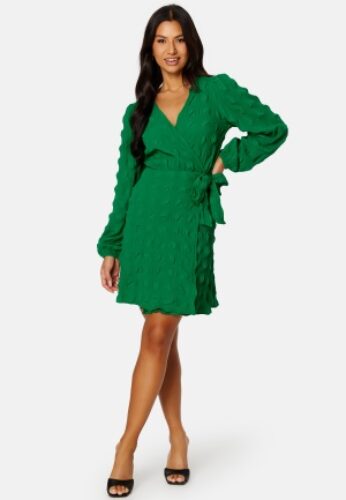 BUBBLEROOM Triniti wrap dress Jade-green 34 – 7333340201183