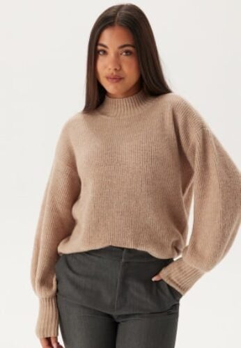 BUBBLEROOM Turtleneck Knitted Sweater Light beige 4XL – 7333340320235