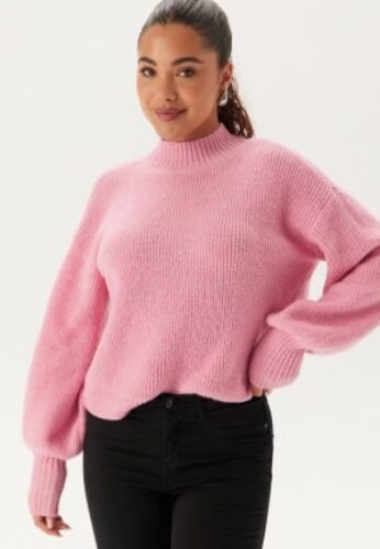 BUBBLEROOM Turtleneck Knitted Sweater Pink 4XL – 7333340320310