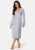 BUBBLEROOM V-neck Midi Button Dress Blue/Floral XS – 7333340230947
