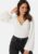 BUBBLEROOM V-neck Puff Sleeve L/S Top White S – 7333340311486