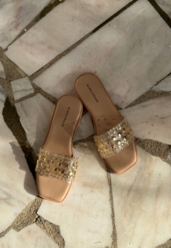 BUBBLEROOM Vinyl Sandal Gold-coloured 38 – 7333340295335