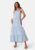 BUBBLEROOM Viscose Strap dress Blue/Patterned L – 7333340317921