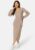 BUBBLEROOM Wrap Rib Knitted Midi Dress Nougat 3XL – 7333340245873