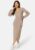 BUBBLEROOM Wrap Rib Knitted Midi Dress Nougat 4XL – 7333340245880