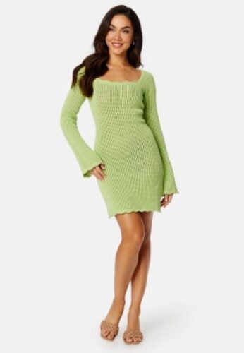 BUBBLEROOM Wren crochet dress Green L – 7333340226407