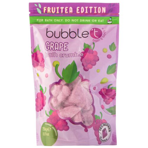 BubbleT Fruitea Grape Bath Crumble 250 g – 5060591032755