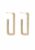 BY JOLIMA Monaco Rectangle Hoops Crystal Gold One size – 7333343013820