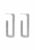 BY JOLIMA Monaco Rectangle Hoops Crystal Steel One size – 7333343013837