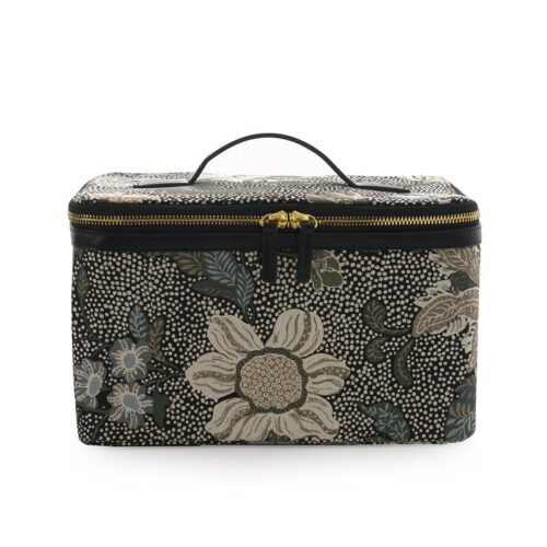 Ceannis Beauty Hard Box Black Flower Linen 27x16x17 cm – 7340035982968