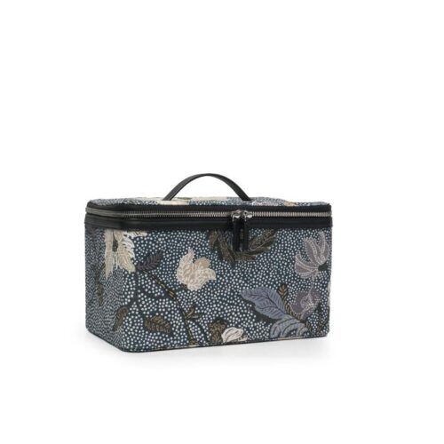 Ceannis Beauty Hard Box Denim Blue Flower Linen 27*16*17cm – 7340035993957