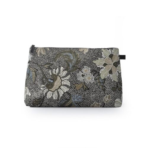 Ceannis Cosmetic Large Flower Linen Black 34×20.5×9 cm – 7340035922599
