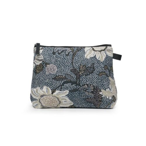 Ceannis Cosmetic Medium Denim Blue Flower Linen 23*19*1 cm – 7340035993902
