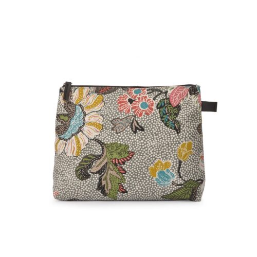 Ceannis Cosmetic Medium Flower Linen Grey 23x19x6 cm – 7340035902225