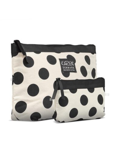 Cimi A-Shaped 2-pcs Cosmetic Bag Set – Black and White – 5706402001632