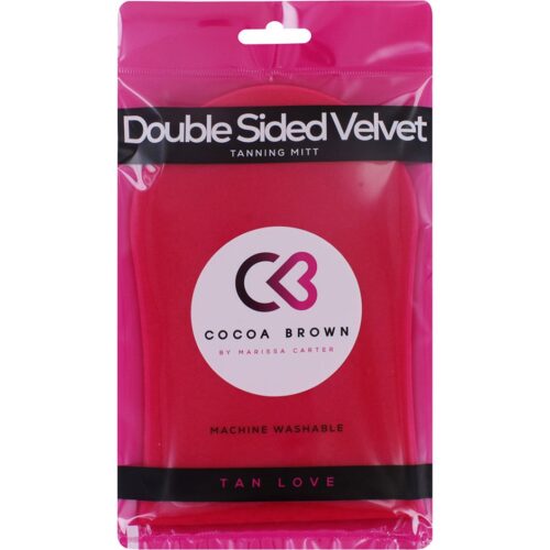 Cocoa Brown Deluxe Double-Sided Tanning Mitt Pink Velvet – 5391018044434