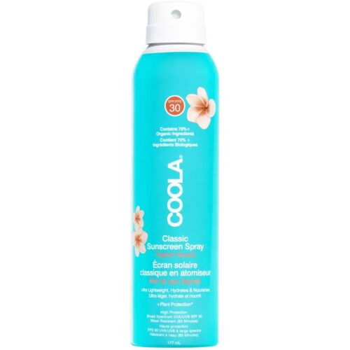COOLA Classic Spray SPF30 Solspray som fukter huden, vann- og svetteresistent, lukt av kokosnøtt, 148ml – 148 ml – 0850008614446