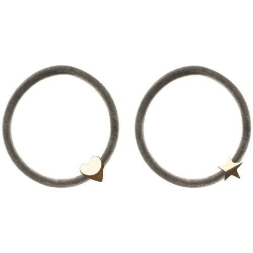 Dark 2 pk Velvet Hair Tie Grey – 7028210000057