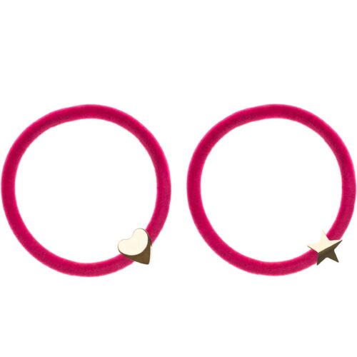 Dark 2 pk Velvet Hair Tie Pink – 7028210000071