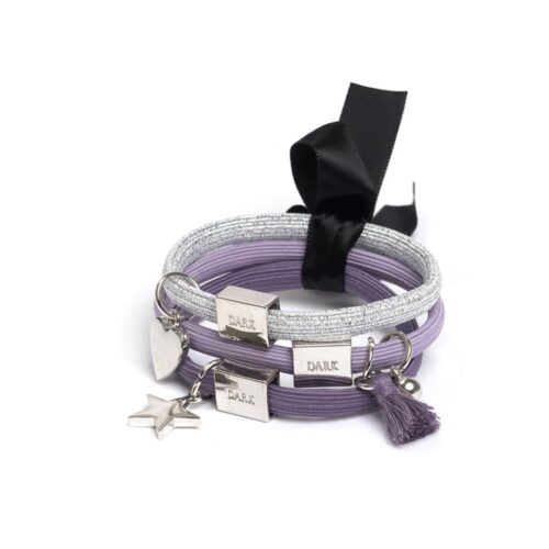 Dark Hair Ties 3 pk Charm Combo Purple – 7028210007650