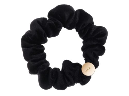 Dark Mini Velvet Scrunchie hair braid Black – 7028210028396