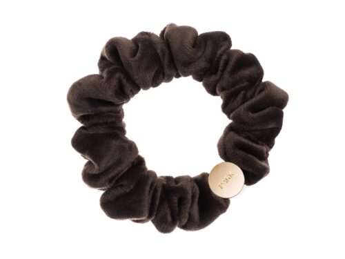 Dark Mini Velvet Scrunchie hair braid Chocolate Brown – 7028210076052