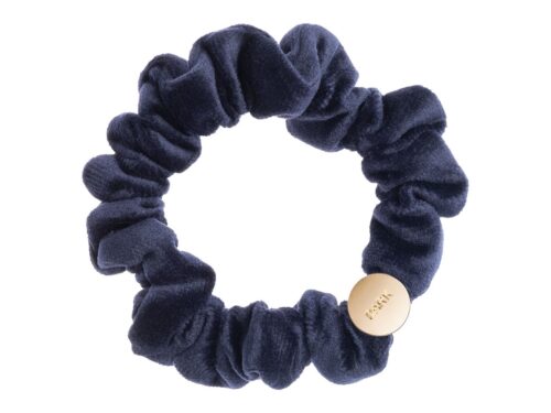Dark Mini Velvet Scrunchie hair braid Navy Blue – 7028210028730